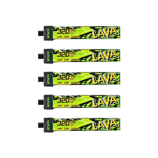 BetaFPV LAVA II 1S 320mAh 95C LiHV Battery (5pcs)