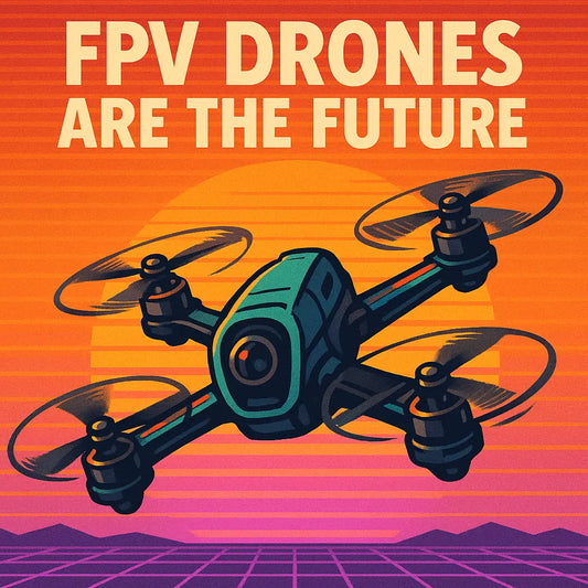 Drone banner with text