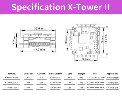 Flycolor X-Tower 2 60A F7 Stack