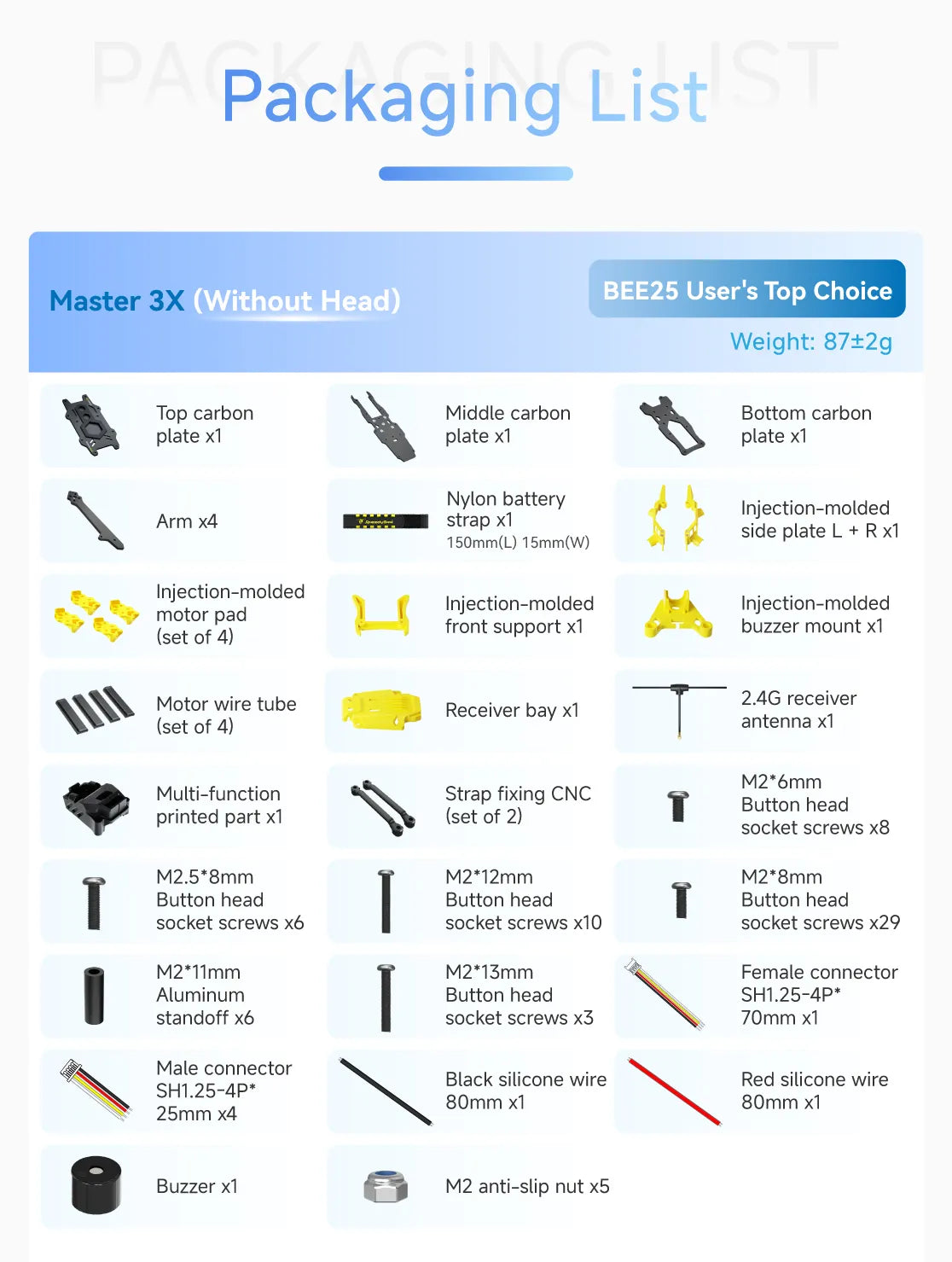 SpeedyBee Master3X Modular Frame 3-3.6 Inch FPV Frame
