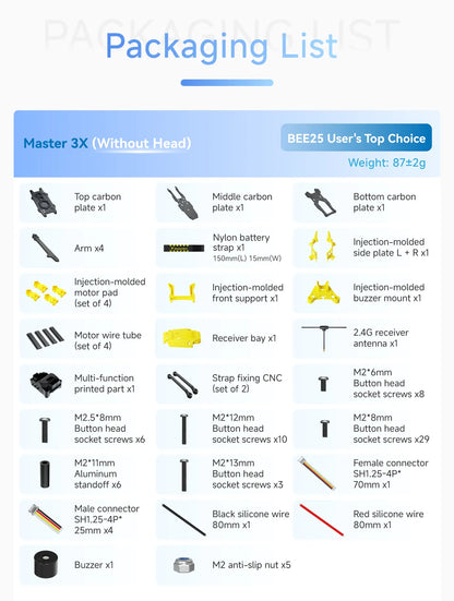 SpeedyBee Master3X Modular Frame 3-3.6 Inch FPV Frame