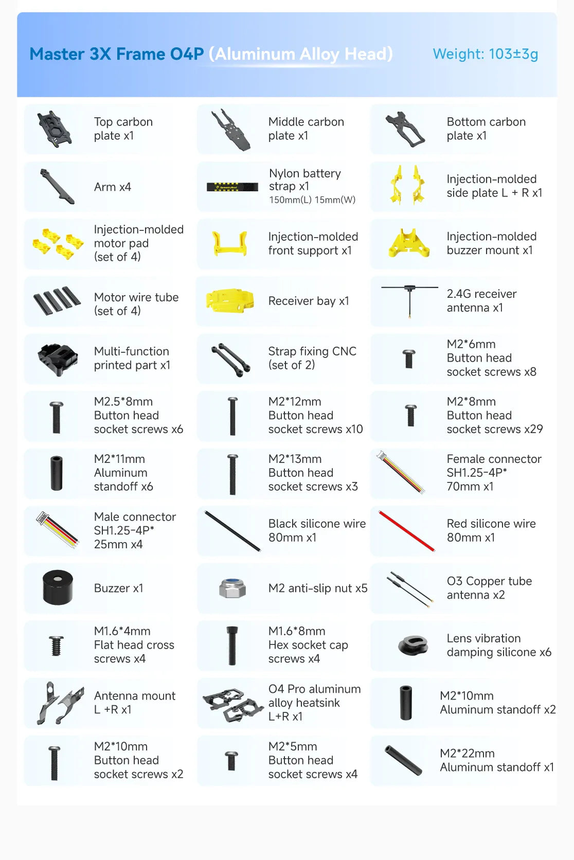 SpeedyBee Master3X Modular Frame 3-3.6 Inch FPV Frame
